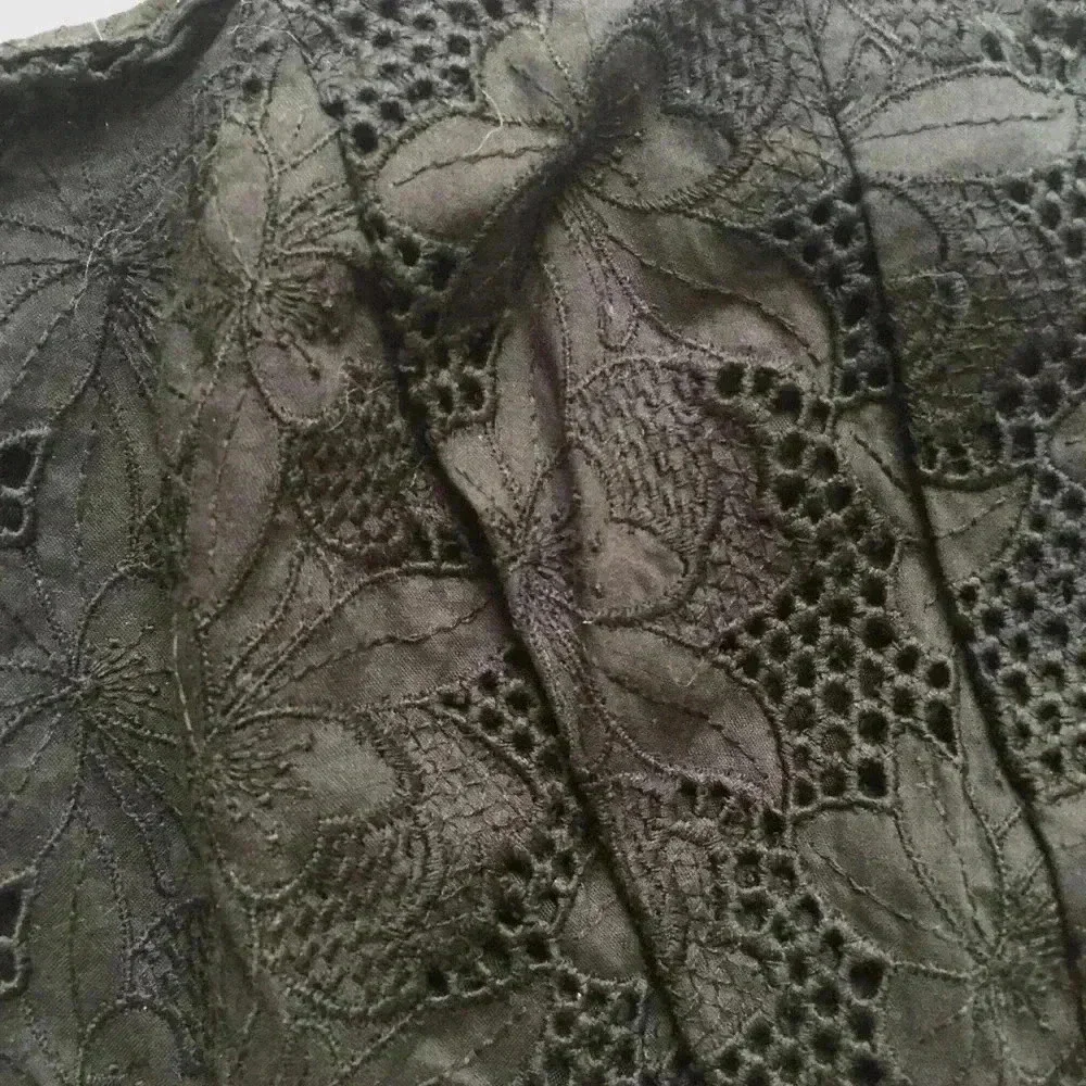 Tracy Reese Eyelet Strapless Black Dress - Picture 3 of 7